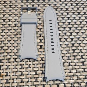 Gray Leather Watch Strap